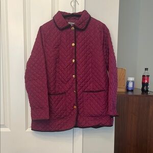 Jessica London Quilted Burgundy Jacket
